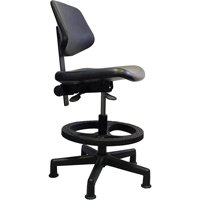 Ergonomic Seating, Polyurethane, Black, 250 lbs. Capacity Canadian Safety Group Inc.