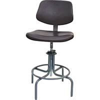 600 Series Rectangular Stool with Back , Mobile, Adjustable Height, 250 lbs. Capacity Canadian Safety Group Inc.