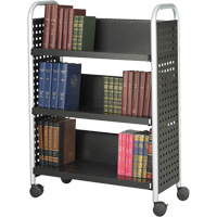 Chariots pour livres Scoot, 200 lb Capacit&eacute;, Noir, 14-1/4" p x 33" la x 44-1/4" h, Acier Canadian Safety Group Inc.