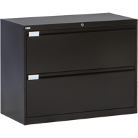 Classeur lat&eacute;ral, Acier, 2 tiroirs, 36" la x 18" p x 27-7/8" h, Noir Canadian Safety Group Inc.