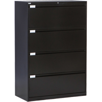 Classeur lat&eacute;ral, Acier, 4 tiroirs, 36" la x 18" p x 53-3/8" h, Noir Canadian Safety Group Inc.