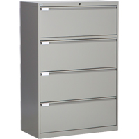 Classeur lat&eacute;ral, Acier, 4 tiroirs, 36" la x 18" p x 53-3/8" h, Gris Canadian Safety Group Inc.