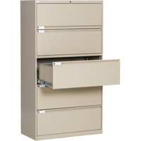 Classeur lat&eacute;ral, Acier, 5 tiroirs, 36" la x 18" p x 65-1/2" h, Beige Canadian Safety Group Inc.