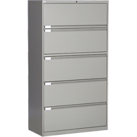 Classeur lat&eacute;ral, Acier, 5 tiroirs, 36" la x 18" p x 65-1/2" h, Gris Canadian Safety Group Inc.