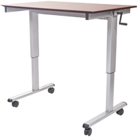 Postes de travail ajustables pour travail assis et debout , , 48-1/2" h x 59" la x 29-1/2" p, Noyer Canadian Safety Group Inc.