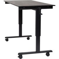 Bureau ajustable pour travail assis et debout, , 48-1/2" h x 59" la x 29-1/2" p, Noir Canadian Safety Group Inc.