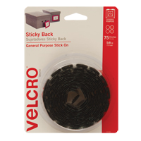 Fastener Coins, Hook & Loop, 5/8" Dia., Adhesive, Black Canadian Safety Group Inc.