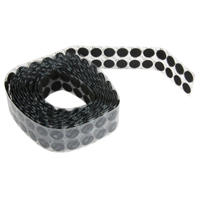 Fastener Coins, Hook & Loop, 3/4" Dia., Adhesive, Black Canadian Safety Group Inc.