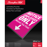 Swingline UltraClear Laminating Letter Pouches Canadian Safety Group Inc.
