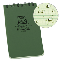 Carnet de notes de poche &agrave; spirale, Couverture souple, Vert, 100 Pages, 3" , 5"  Canadian Safety Group Inc.