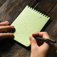 Carnet de notes de poche &agrave; spirale, Couverture souple, Vert, 100 Pages, 4" , 6"  Canadian Safety Group Inc.