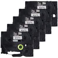 Laminated Tape, 9 mm x 8 m, Black on White Canadian Safety Group Inc.