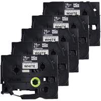 Laminated Tape, 18 mm x 8 m, Black on White Canadian Safety Group Inc.