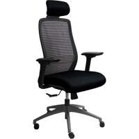 Chaise de bureau ajustable s&eacute;rie Era avec appui-t&ecirc;te, Tissu/Mailles, Noir, Capacit&eacute; 275 lb Canadian Safety Group Inc.