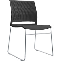 Stacking Chairs, Polypropylene, 32-3/8" High, 250 lbs. Capacity, Black Canadian Safety Group Inc.