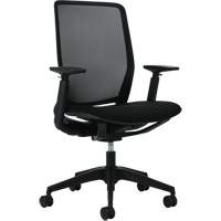 Chaise &agrave; dossier haut avec basculement synchronis&eacute; robuste Kody, Mailles, Noir, Capacit&eacute; 300 lb Canadian Safety Group Inc.