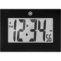 Horloge &agrave; grand cadre, Num&eacute;rique, &agrave; piles, 9" la x 1" p x 6,5" h, Noir Canadian Safety Group Inc.
