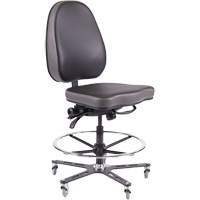Chaise industrielle ergonomique TF180, Mobile, Ajustable Hauteur, Capacit&eacute; 280 lb Canadian Safety Group Inc.