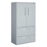 Multi-Stor Cabinet, Steel, 3 Shelves, 65-1/4" H x 36" W x 18" D, Grey Canadian Safety Group Inc.
