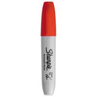 Permanent Marker, Red, Chisel Tip Canadian Safety Group Inc.