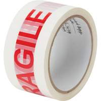 "Fragile" Box Sealing Tape, Hot Melt Adhesive, 2 mils, 48 mm (2") x 100 m (328') Canadian Safety Group Inc.
