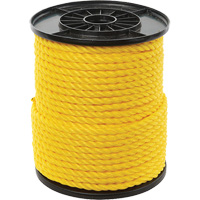 Corde torsad&eacute;e jaune &agrave; trois brins 3/8", Polypropyl&egrave;ne, 250' Canadian Safety Group Inc.