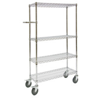 Chariots &agrave; pousser, Chrom&eacute;, 30" x 60" x 14", Capacit&eacute; 800 lb Canadian Safety Group Inc.