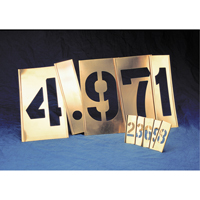Gothic Brass Interlocking Stencils - Individual Letters & Numbers, Number, 6" Canadian Safety Group Inc.