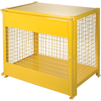 Gas Cylinder Cabinets, 6 Cylinder Capacity, 44" W x 30" D x 37" H, Yellow Canadian Safety Group Inc.
