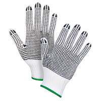 Gants tricot&eacute;s deux c&ocirc;t&eacute;s &agrave; pois, Poly/coton, Deux c&ocirc;t&eacute;s, Calibre 7, Moyen Canadian Safety Group Inc.