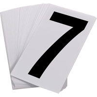 Pressure Sensitive Numbering, 7, 3-1/2" H, Black on White Canadian Safety Group Inc.