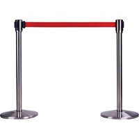 Free-Standing Crowd Control Barrier Receiver Post, 35" High, Stainless Canadian Safety Group Inc.