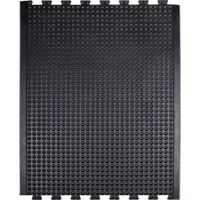Tapis antifatigue en d&ocirc;me, &agrave; bulles, 3' x 4' x 1/2", Noir, Caoutchouc Canadian Safety Group Inc.