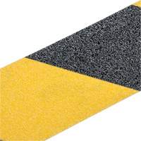 Ruban antid&eacute;rapant de premi&egrave;re qualit&eacute;, 2" x 60', Noir & jaune Canadian Safety Group Inc.