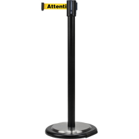 Free-Standing Crowd Control Barrier, Steel, 35" H, Yellow Tape, 7' Tape Length Canadian Safety Group Inc.