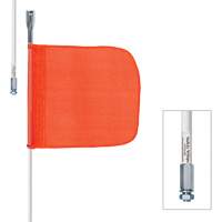 Safety Whip&reg; Heavy-Duty Whips, Threaded Mount, 5' High, Orange Canadian Safety Group Inc.