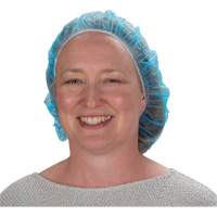 Non-Woven Bouffant Caps, Polypropylene, 21"/Large, Blue Canadian Safety Group Inc.