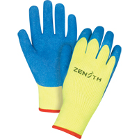 Gants haute visibilit&eacute; doubl&eacute;s d'acrylique & enduits de caoutchouc, 8/Moyen, R&ecirc;vetement Latex de caoutchouc, Calibre 7, Enveloppe en Tissu &eacute;ponge Canadian Safety Group Inc.