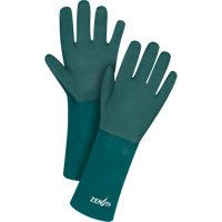 Gants verts &agrave; double enduit, 14" lo, PVC, Doublure en Jersey de coton, 70 mils Canadian Safety Group Inc.