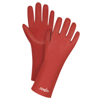 Gants rouges &agrave; fini doux r&eacute;sistants aux produits chimiques, Taille 9, 14" lo, PVC, Doublure en Interlock, 47-mil Canadian Safety Group Inc.
