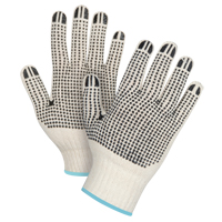 Gants tricot&eacute;s de poids lourd &agrave; deux c&ocirc;t&eacute;s avec pois, Poly/coton, Deux c&ocirc;t&eacute;s, Calibre 7, T-Grand Canadian Safety Group Inc.