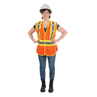 CSA Compliant High Visibility Surveyor Vest, High Visibility Orange, Medium, Polyester Canadian Safety Group Inc.