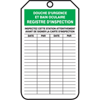 Inspection Tags, Cardstock, 3-1/8" W x 5-7/8" H, French Canadian Safety Group Inc.
