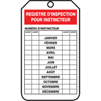 Inspection Tags, Plastic, 3-1/8" W x 5-7/8" H, French Canadian Safety Group Inc.