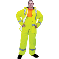 RZ900 Premium Traffic Rain Suit, Polyester, Small, High Visibility Lime-Yellow Canadian Safety Group Inc.