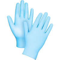 Gants tactiles jetables de calibre m&eacute;dical, Grand, Nitrile/vinyle, 4,5 mils, Sans poudre, Bleu, Classe 2 Canadian Safety Group Inc.