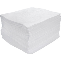 Feuilles absorbantes souffl&eacute;es de premi&egrave;re qualit&eacute;, Huile seulement, 15" x 17", 30 gal. d'absorption Canadian Safety Group Inc.