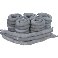 Remblais tubulaires absorbants, Universel, Absorption 50 gal., 3" la x 4' lo, Pqt de 30 Canadian Safety Group Inc.