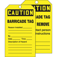 Tags By-The-Roll Safety Tags, Cardstock, 3" W x 6-1/4" H, English Canadian Safety Group Inc.