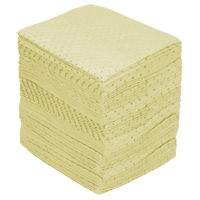 Feuilles absorbantes en fibres fines de calibre industriel, Mati&egrave;res dangereuses, 15" x 17", 35 gal. d'absorption Canadian Safety Group Inc.